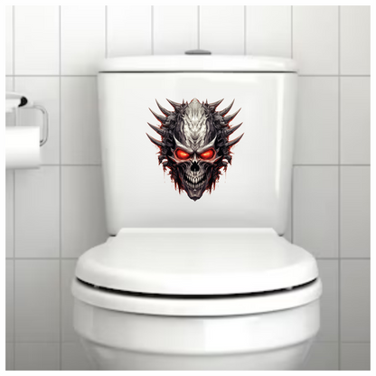 Skull Red Spikes Dark Texture Vinyl Sticker Decal