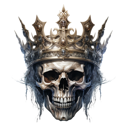 Skull Crown White Dark Frozen Vinyl Sticker Decal