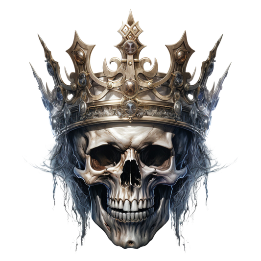Skull Crown White Dark Frozen Vinyl Sticker Decal