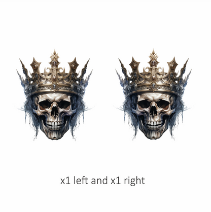 Skull Crown White Dark Frozen Vinyl Sticker Decal