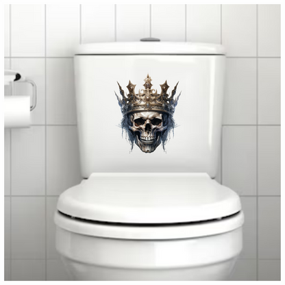 Skull Crown White Dark Frozen Vinyl Sticker Decal