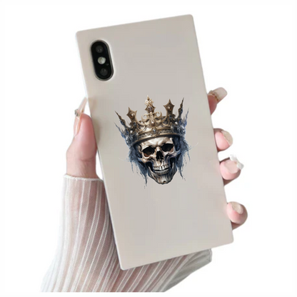 Skull Crown White Dark Frozen Vinyl Sticker Decal