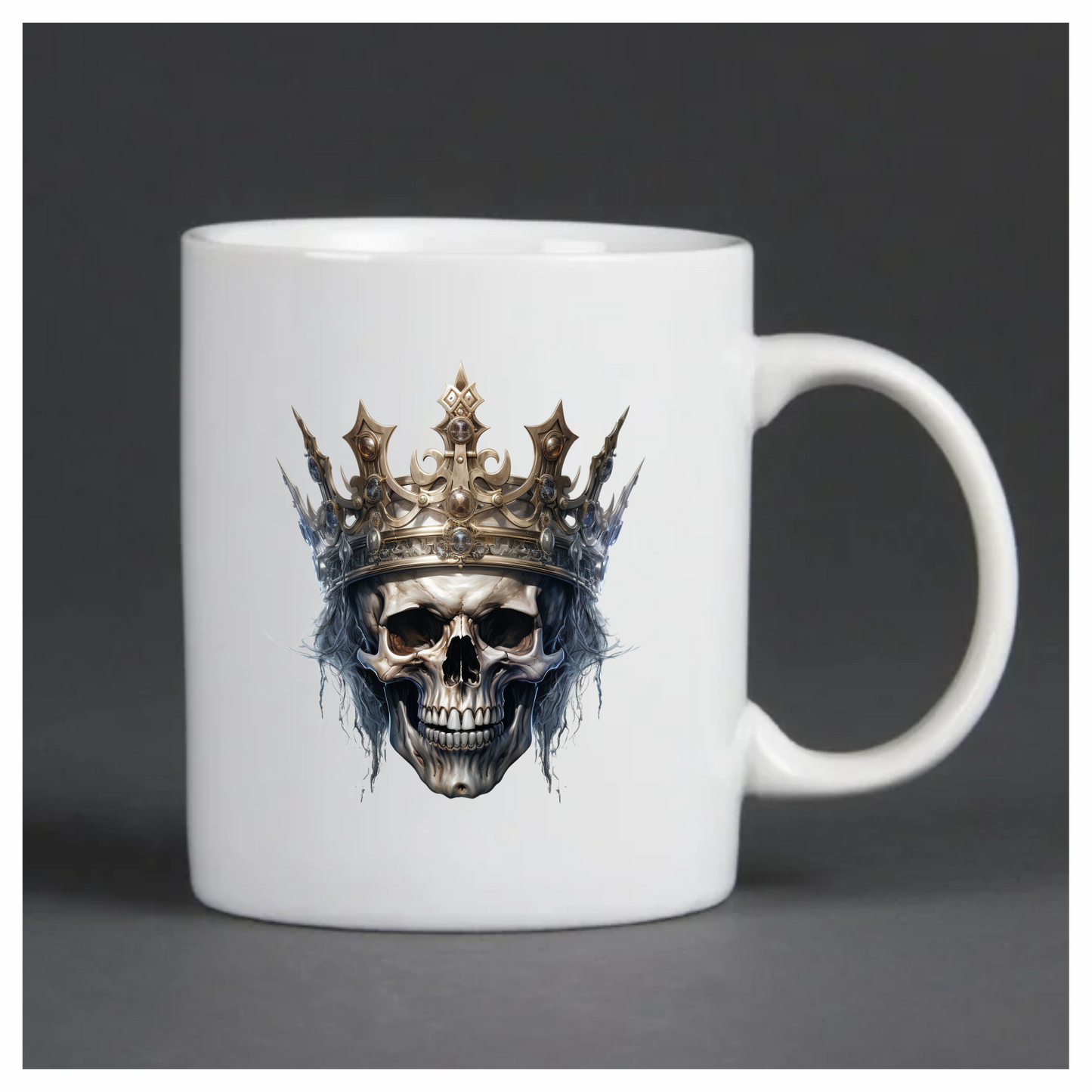 Skull Crown White Dark Frozen Vinyl Sticker Decal