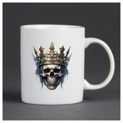 Skull Crown White Dark Frozen Vinyl Sticker Decal