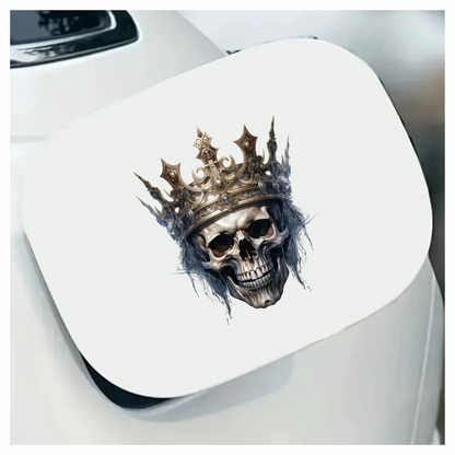 Skull Crown White Dark Frozen Vinyl Sticker Decal