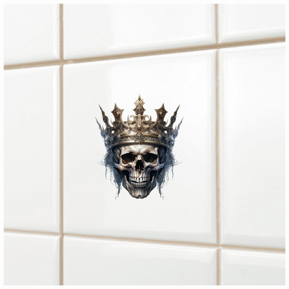 Skull Crown White Dark Frozen Vinyl Sticker Decal