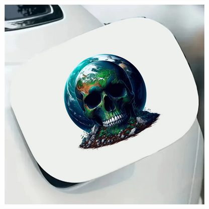 Skull Earth Green Rocks Plants Vinyl Sticker Decal