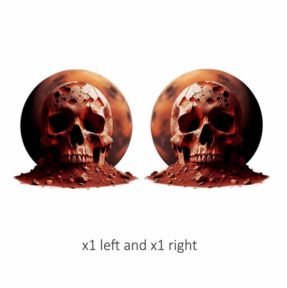 Red Skull Mars Rocks Vinyl Sticker Decal