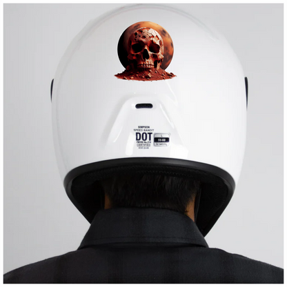 Red Skull Mars Rocks Vinyl Sticker Decal