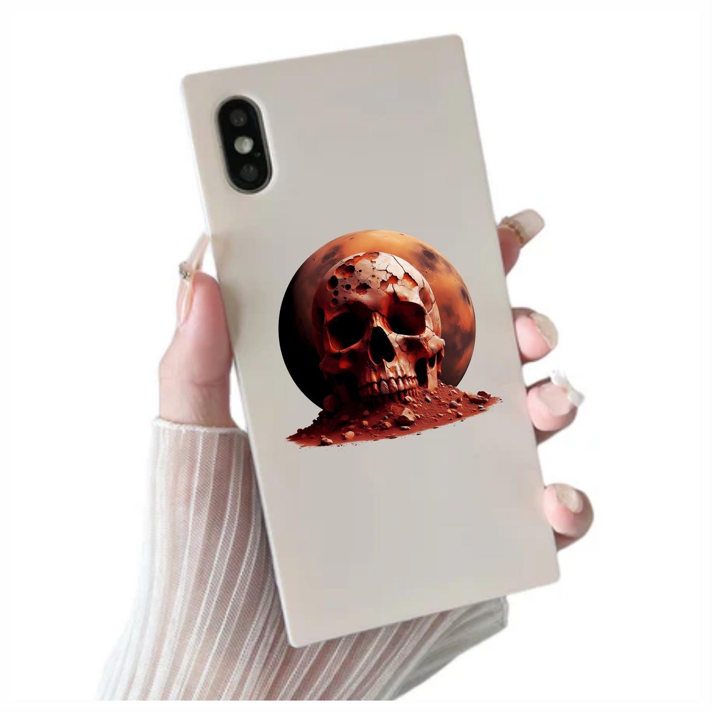Red Skull Mars Rocks Vinyl Sticker Decal