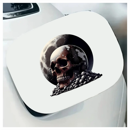 Skull Moon Rocks Dark Black Vinyl Sticker Decal