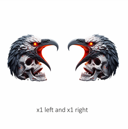 Eagle Skull Red Vinyl Sticker Decal