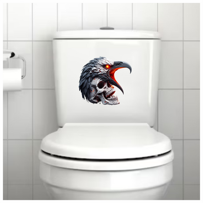 Eagle Skull Red Vinyl Sticker Decal
