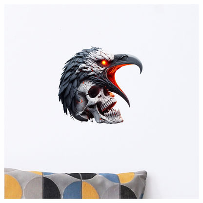 Eagle Skull Red Vinyl Sticker Decal
