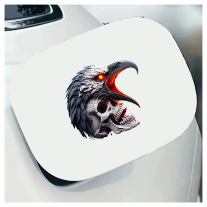 Eagle Skull Red Vinyl Sticker Decal