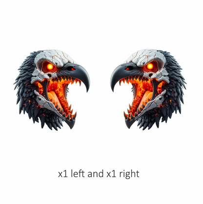 Vulture Skull Orange Glowing Bird Vinyl Sticker Decal