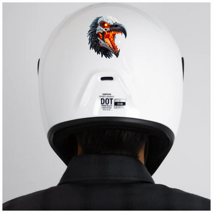 Vulture Skull Orange Glowing Bird Vinyl Sticker Decal