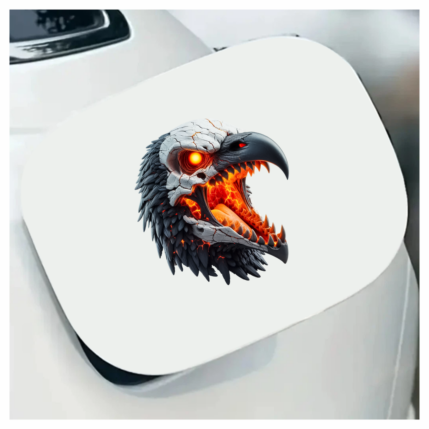 Vulture Skull Orange Glowing Bird Vinyl Sticker Decal