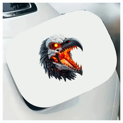 Vulture Skull Orange Glowing Bird Vinyl Sticker Decal
