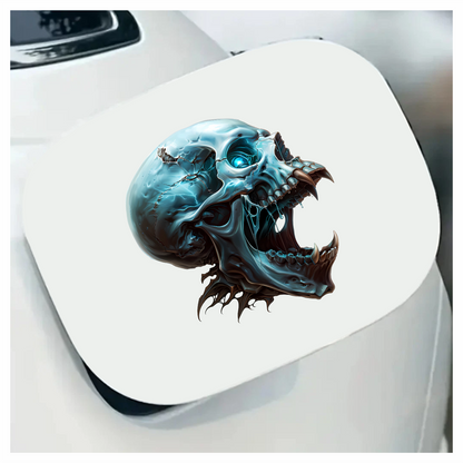 Blue Skull Eye Teeth Drips Vinyl Sticker Decal