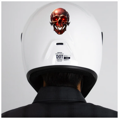 Red Skull Teeth Eyes Vinyl Sticker Decal
