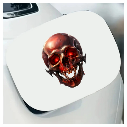 Red Skull Teeth Eyes Vinyl Sticker Decal