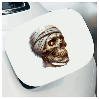 Mummy Skull Brown Eyes Teeth Vinyl Sticker Decal