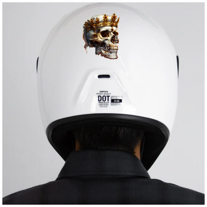 Skull Crown Gold White Teeth Vinyl Sticker Decal