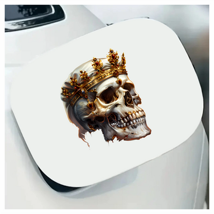 Skull Crown Gold White Teeth Vinyl Sticker Decal