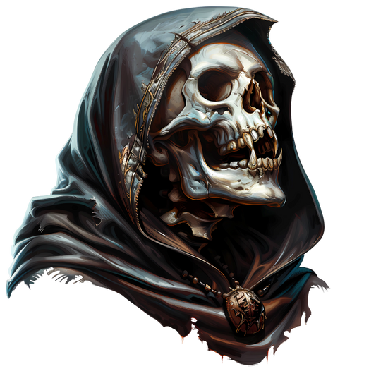 Skull Dark Cloak Bone Necklace Human Vinyl Sticker Decal