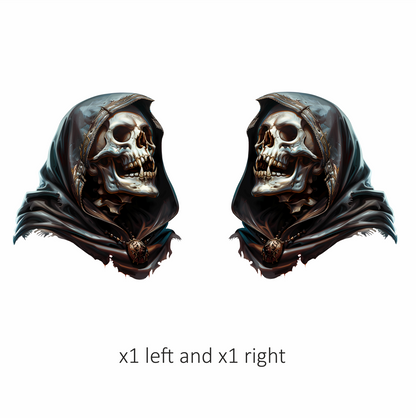 Skull Dark Cloak Bone Necklace Human Vinyl Sticker Decal