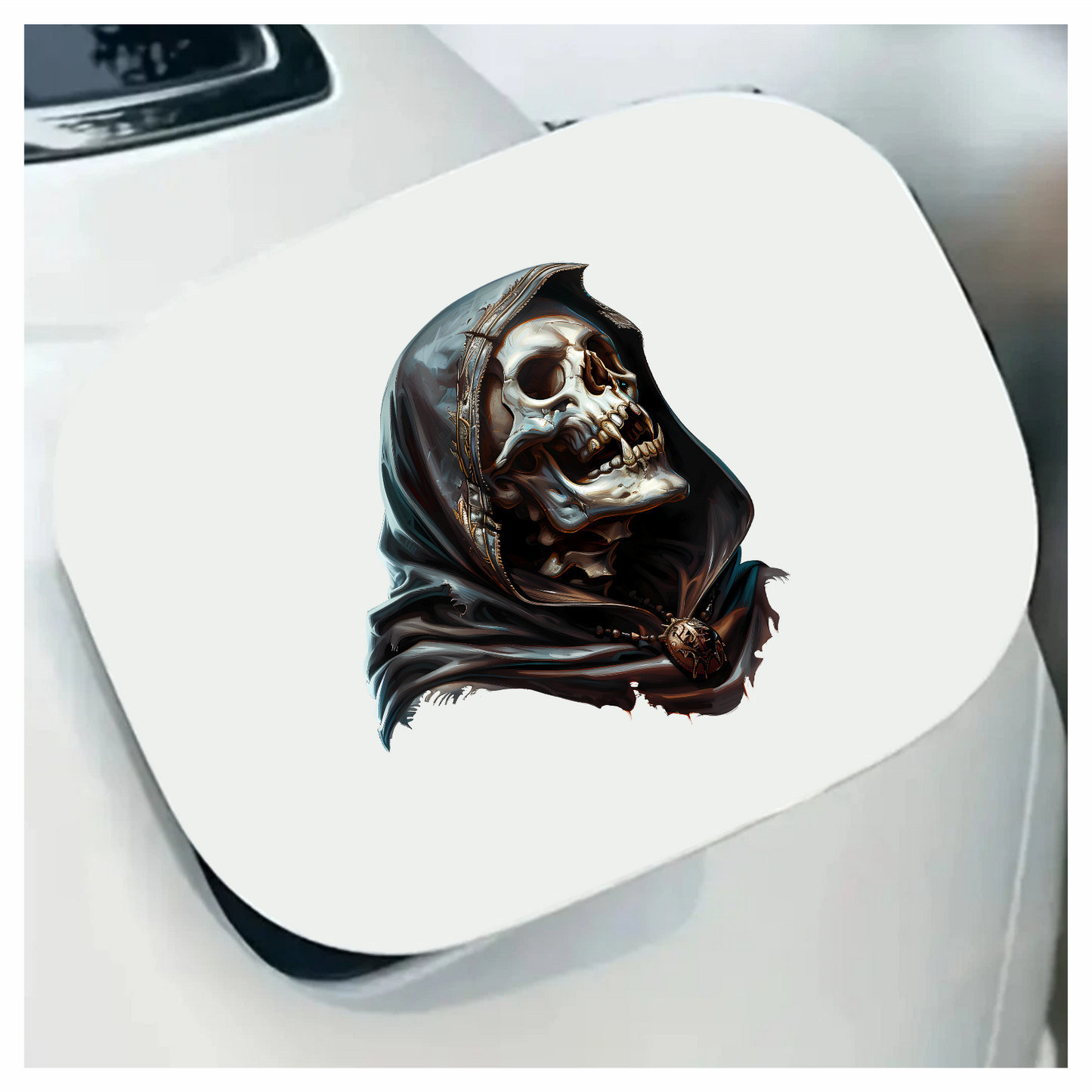 Skull Dark Cloak Bone Necklace Human Vinyl Sticker Decal