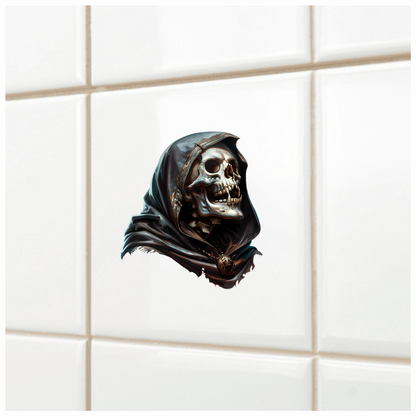 Skull Dark Cloak Bone Necklace Human Vinyl Sticker Decal