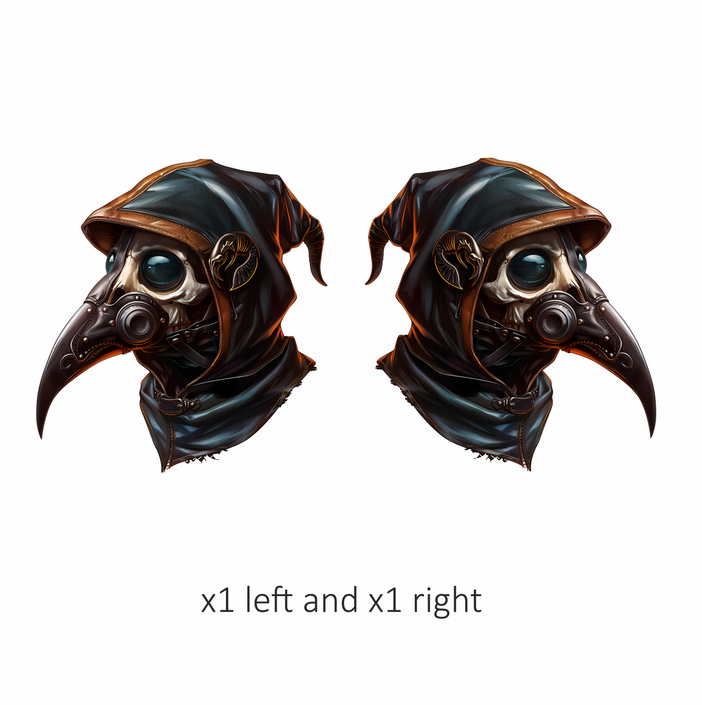 Plague Doctor Skull Black Bird Vinyl Sticker Decal