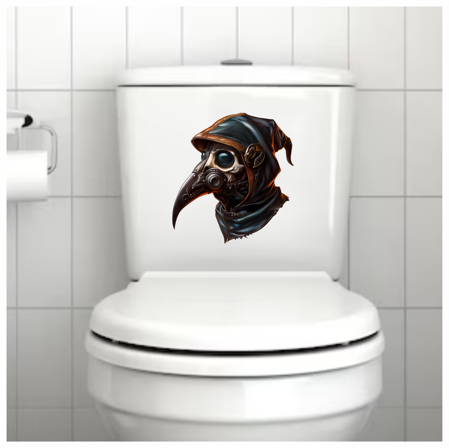 Plague Doctor Skull Black Bird Vinyl Sticker Decal