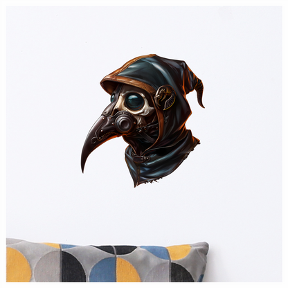 Plague Doctor Skull Black Bird Vinyl Sticker Decal