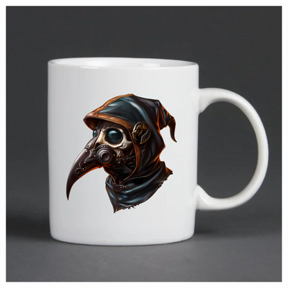 Plague Doctor Skull Black Bird Vinyl Sticker Decal