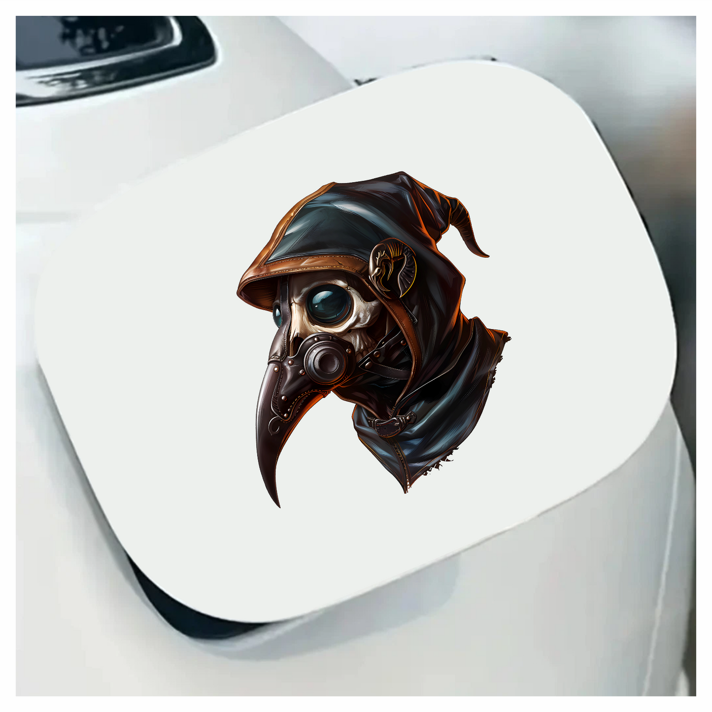 Plague Doctor Skull Black Bird Vinyl Sticker Decal