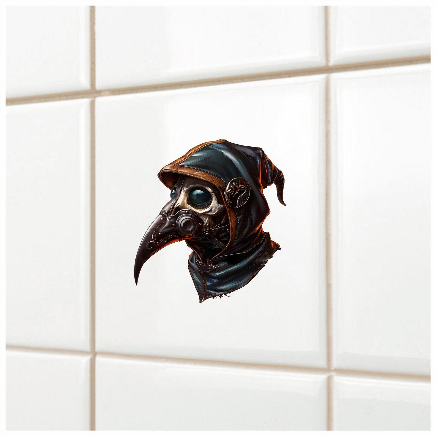 Plague Doctor Skull Black Bird Vinyl Sticker Decal