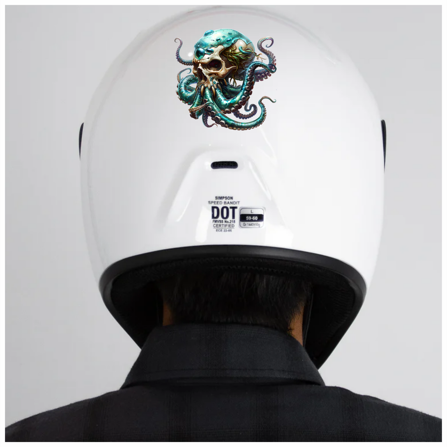 Skull Octopus Blue Tentacles Sea Vinyl Sticker Decal