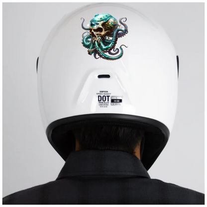 Skull Octopus Blue Tentacles Sea Vinyl Sticker Decal