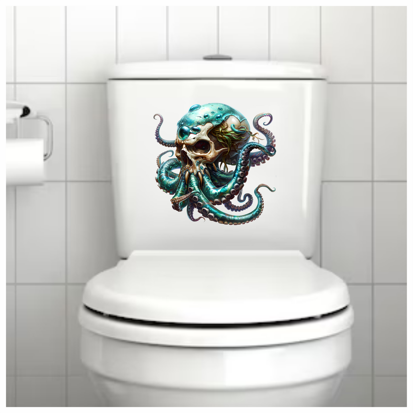 Skull Octopus Blue Tentacles Sea Vinyl Sticker Decal