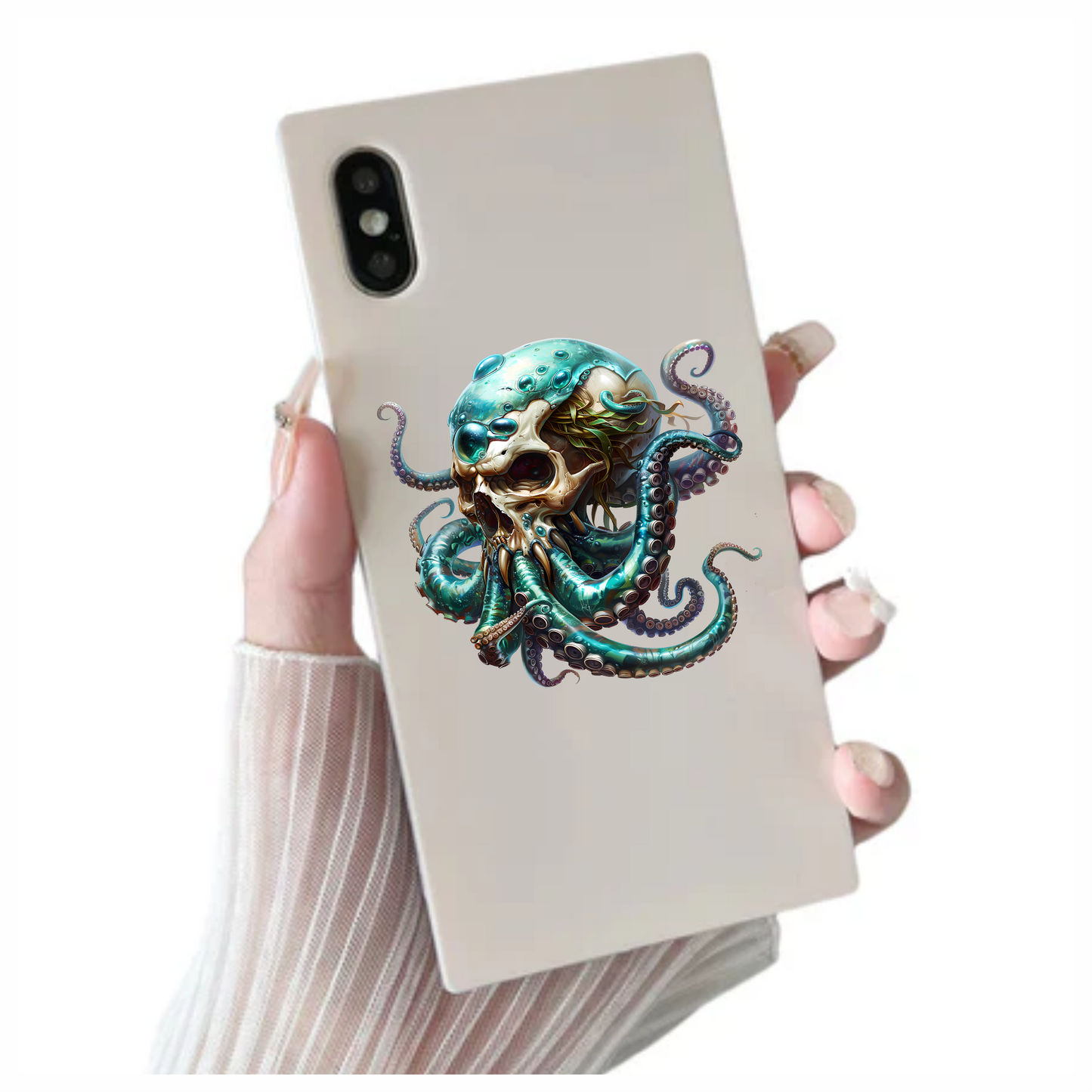 Skull Octopus Blue Tentacles Sea Vinyl Sticker Decal