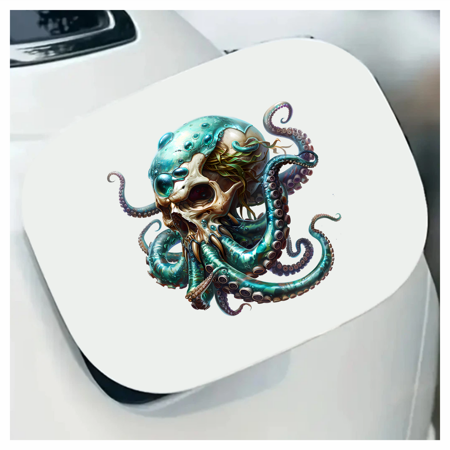 Skull Octopus Blue Tentacles Sea Vinyl Sticker Decal