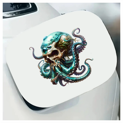 Skull Octopus Blue Tentacles Sea Vinyl Sticker Decal