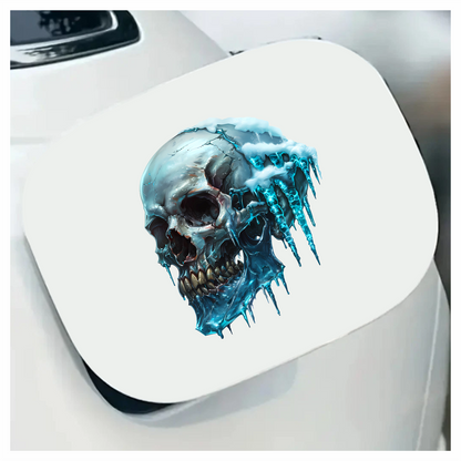Skull Ice Cold Blue Frozen Teeth Vinyl Sticker Decal