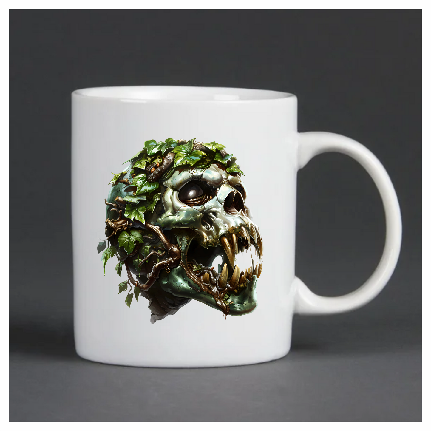 Skull Green Leaves Teeth Snake Vinyl Sticker Decal