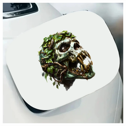 Skull Green Leaves Teeth Snake Vinyl Sticker Decal
