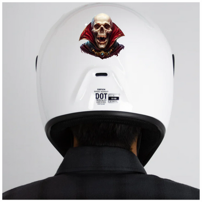 Skull Red Cloak Teeth Necklace Vinyl Sticker Decal
