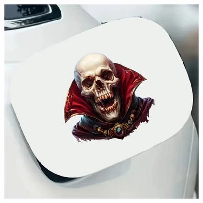 Skull Red Cloak Teeth Necklace Vinyl Sticker Decal